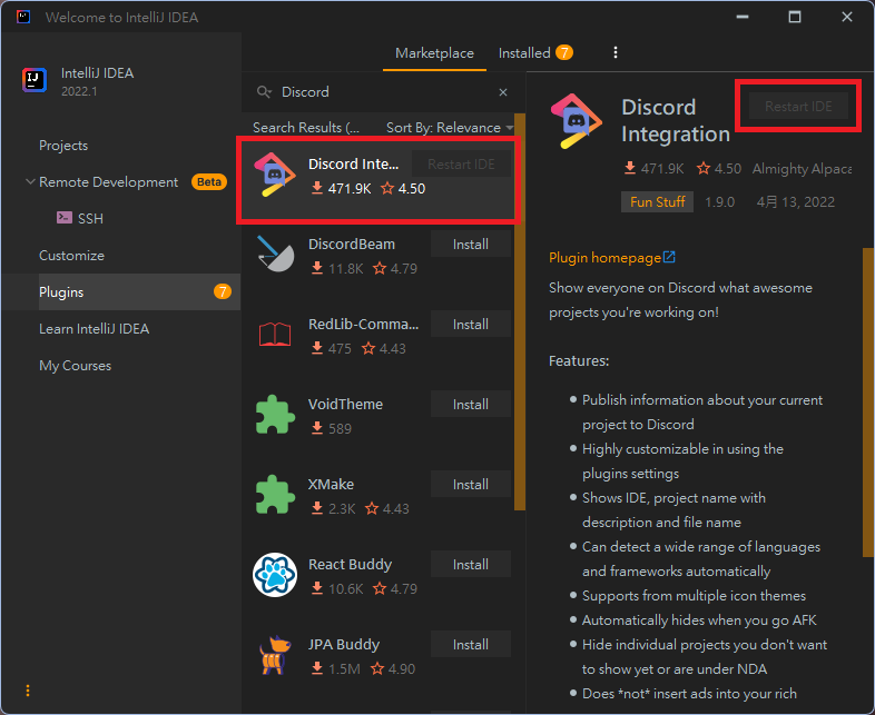 JetBrains Install Plugin