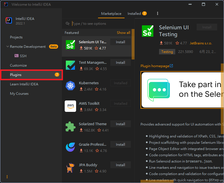 JetBrains Plugins Settings